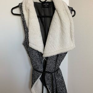 Tie Front Fuzzy Vest